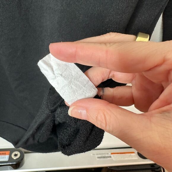 Maronie Black V-Neck Soft Long Sleeve Thin Sweater With Side Pockets Medium - Picture 6 of 9